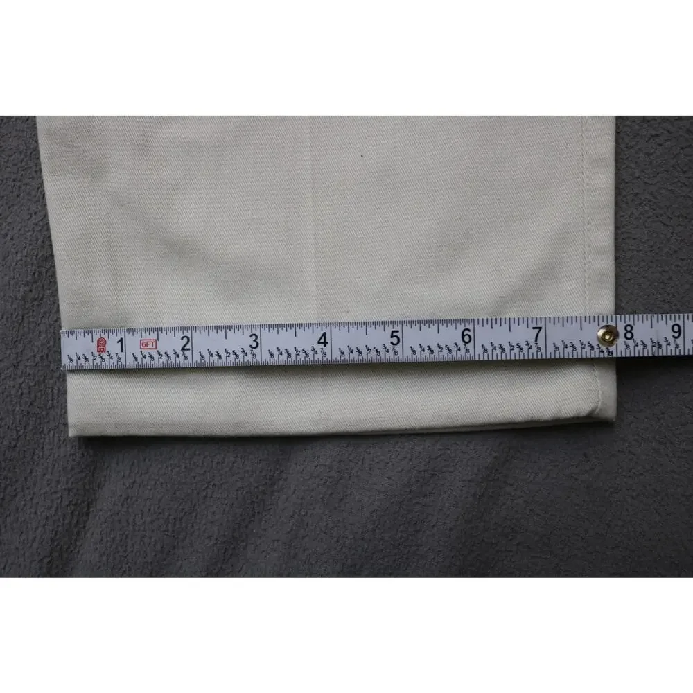 DOCKERS Pleated Khakis Men 32x30 Beige 100 Cotton Classic No Wrinkle Made In USA - Picture 8 of 15